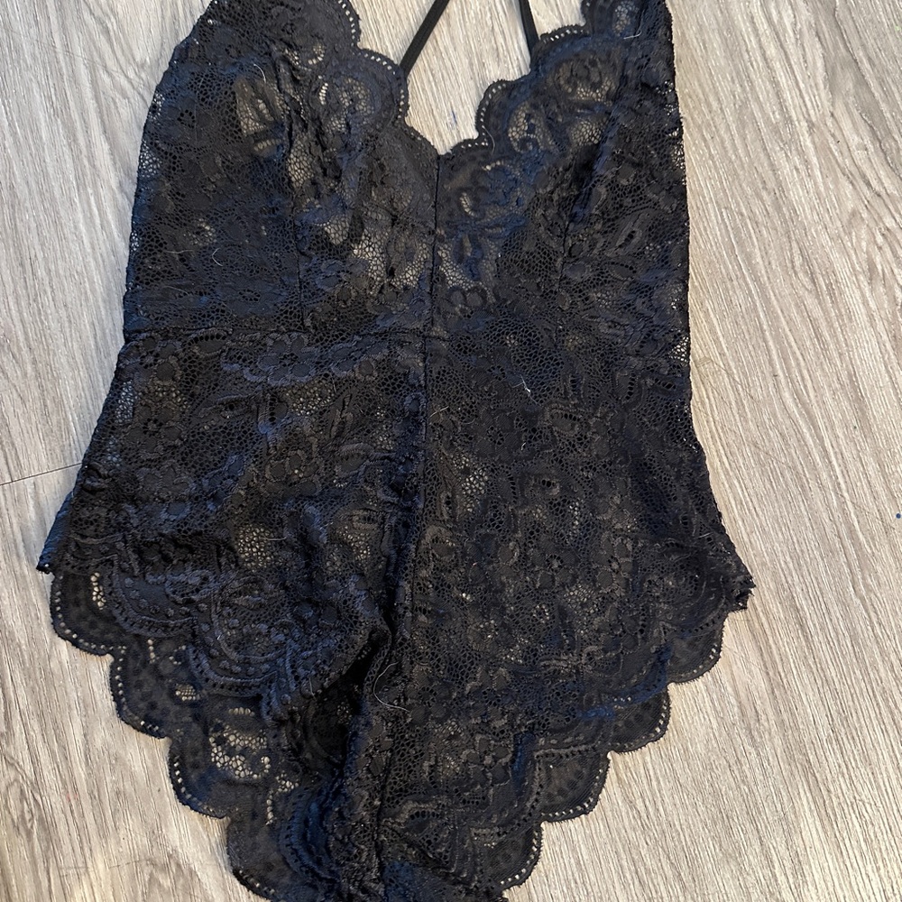 Elegant Black Lace Bodysuit